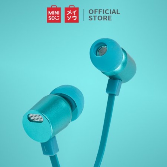 Mint Green Metallic Bass In-Ear Headphones With Microphone - Picture 1 of 6